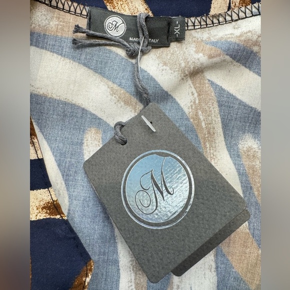 M Made in Italy NWT Shift Dress Shirtdress Long Sleeves Loose Fit Size XL - Picture 10 of 12